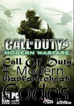 Box art for Call
Of Duty 4: Modern Warfare cheat Codes