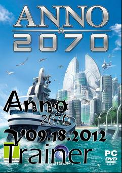 Box art for Anno
            2070 V09.18.2012 Trainer