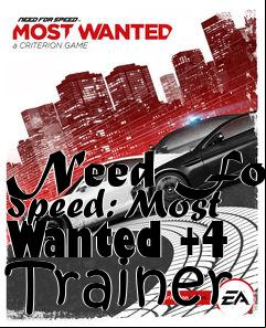 Box art for Need
For Speed: Most Wanted +4 Trainer