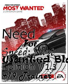 Box art for Need
            For Speed: Most Wanted Black Edition V1.3 +19 Trainer