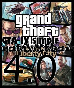 Box art for GTA IV simple native trainer 4.0