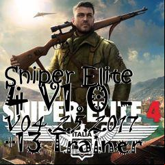 Box art for Sniper
Elite 4 V1.0 - V04.25.2017 +13 Trainer