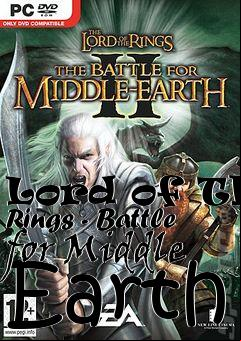 Box art for Lord of The Rings - Battle for Middle Earth