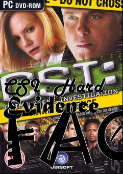 Box art for CSI - Hard Evidence FAQ