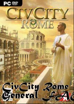 Box art for CivCity Rome General FAQ