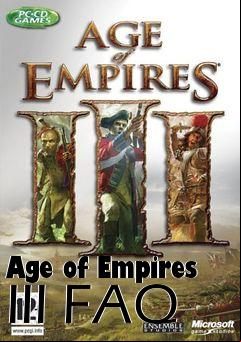 Box art for Age of Empires III FAQ